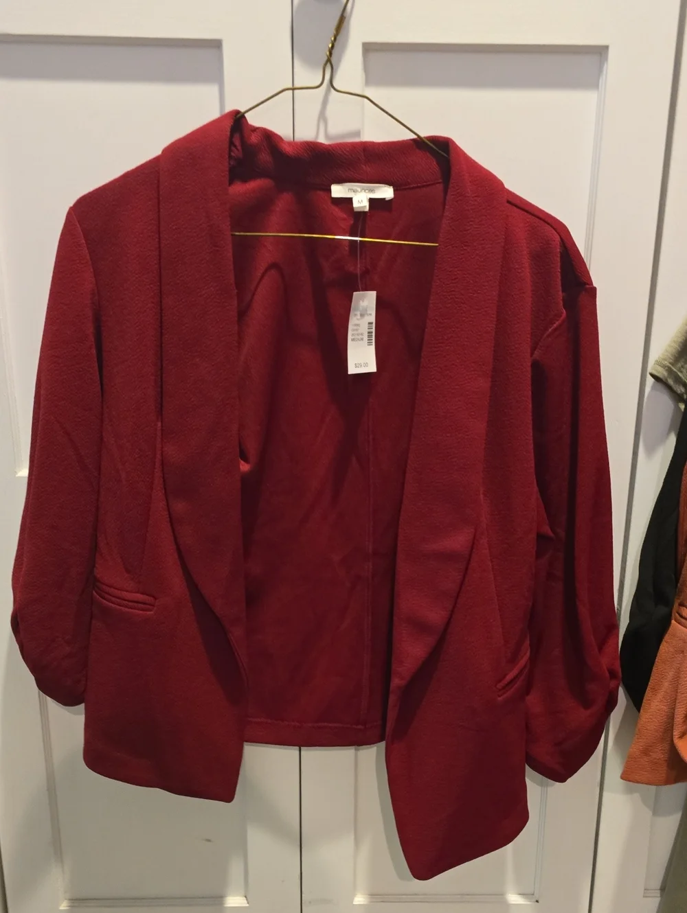 Maurices Deep Red Open-Front Blazer
